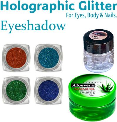 VOZWA Holographic glitter eyeshadow 4 color shade
