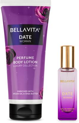 BELLAVITA Date Perfume & Date Perfume Body Lotion Combo|Long lasting Fragrance|