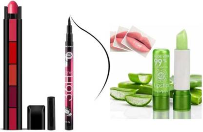 lately Lips Care Lipstick Aloe vera & 5in1 matte lipstick with waterproof eyeliner