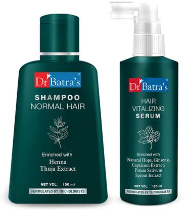 Dr Batra's Hair Vitalizing Serum and Normal Shampoo Combo - 225 ml