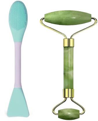Lusty soul Silicon Face Scrubber & Zade Face Roller for face (Pack of 2)