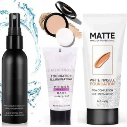 lately makeup combo primer fixer foundation compact