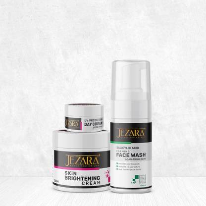 JEZARA Skin Glowing Combo - Salicylic Acid Face Wash + Cream | For Clear, Smooth Skin