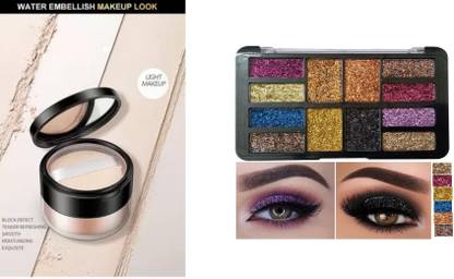 GFSU - GO FOR SOMETHING UNIQUE HD Finish Loose Powder With 12 Color Glitter Eye Shadow