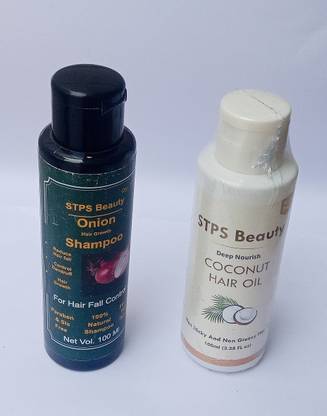 STPS Beauty Hair growth onion shampoo 100 ml with pure coconut oil 100 ml combo