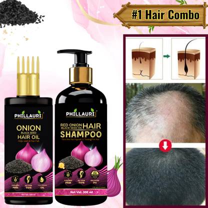 Phillauri Onion Hair Growth Oil and Onion Shampoo