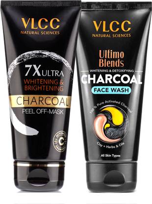VLCC 7X Ultra Charcoal Peel Off Mask and Ultimo Charcoal Face Wash