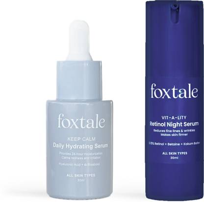 Foxtale Firmer Skin Duo Skin Care Kit Combo | Retinol Night Serum + Hydrating Serum