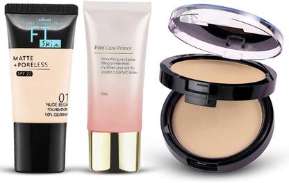 adbeni Foundation, Compact Powder & Primer Combo | Smooth Finish Set & Long-Lasting