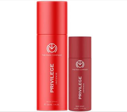 THE MAN COMPANY Intense Deodorant Combo (150ml + 40ml) | Long-Lasting Body Sprays for Men