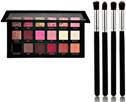 SUBHMUN Rose Gold REMASTERED Eyeshadow Palette Matte and Shimmer Eyeshadow & Eyeshadow Makeup Brushes