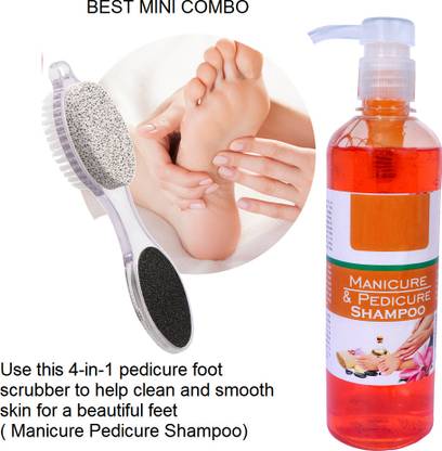 KAIASHA 4 Tools In One Durable, Two-Sided Handle 4-in-1 + Manicure & Pedicure Shampoo | Achieving Healthy & Beautiful Hand