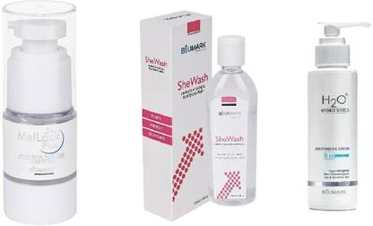 BIUMARK H2O Skin Moisturising Lotion 100ML Shewash 100ML & MelLock PLUS for Skin Brightening 15ML