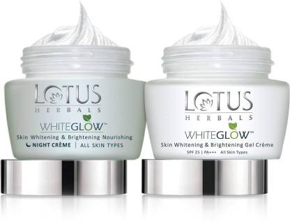 LOTUS HERBALS WhiteGlow Skin Whitening & Brightening ( Gel Cream-40gm + Nourishing Night Cream-40gm )