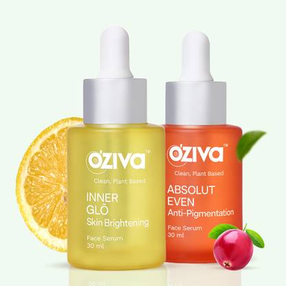 OZiva Absolut Even Anti-Pigmentation Face Serum (with Phyto Niacinamide) ,Inner Glo Skin Brightening Face Serum