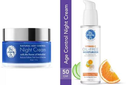 The Moms Co. Age Control Night Cream with Retinol(50 g)+Vitamin C Oil Free Moisturizer(40 g)