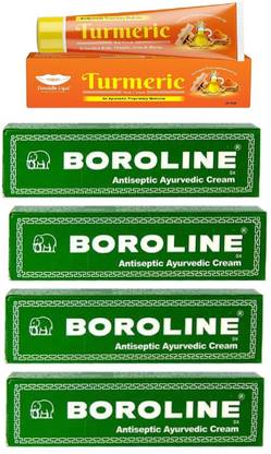 BOROLINE ANTISEPTIC CREAM PACK OF 4 WITH TUREMERIC CREAM 30 GRM