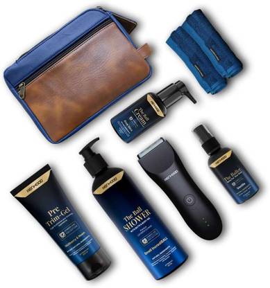 MENHOOD Down There Package 1.0 - Trimmer, The Baller (Vanilla), The Walker, Ball Shower Gel