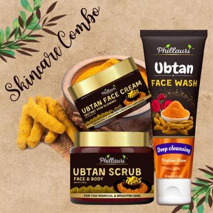 Phillauri Your Skin with Ubtan Facewash, Revitalizing Scrub, and Nourishing Cream