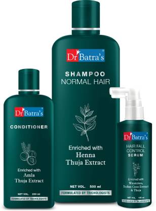 Dr Batra's Hair Fall Control Serum-125 ml, Conditioner - 200 ml and Normal Shampoo - 500 ml