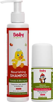 BabyOrgano Ayurvedic - Baby Shampoo Healthy Hair & Natural Cold & Congestion Relief Roll On