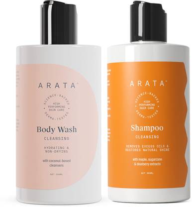 ARATA Bath Essentials|Cleansing Shampoo & Body Wash|Hydrating|Vegan