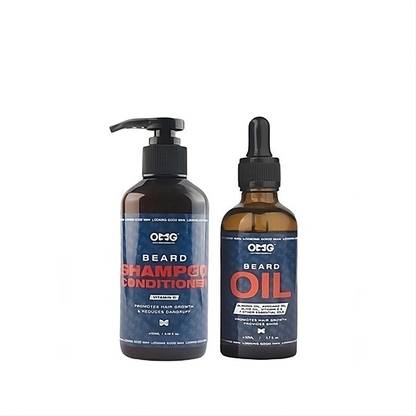 OMG Beard Shampoo & Conditioner Natural Oils and Enriched with Vitamin E & Vitamin C