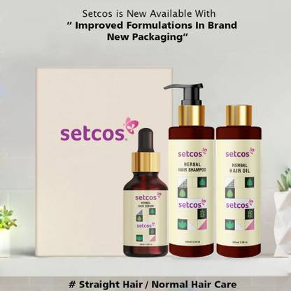 SETCOS 114-Hair Growth Combo | Hair Fall Hair Oil | Hair Fall Shampoo | Hair Growth Serum | Normal Scalp - Dry Hair - 230ml