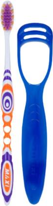 Maxi Style Toothbrush & Tongue Cleaner-Oral Hygiene Kit