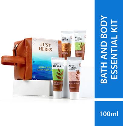 Just Herbs Bath & Body Skincare Essentials for Head to Toe Perfect for Gifting Travel Kit