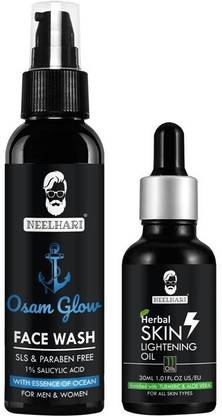NEELHARI Skin Lightening Oil and Osam Glow Face Wash
