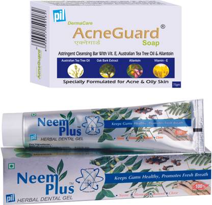 Pil Combo of Acneguard Soap (75g) With Neem Plus Herbal Dental Gel (100g)