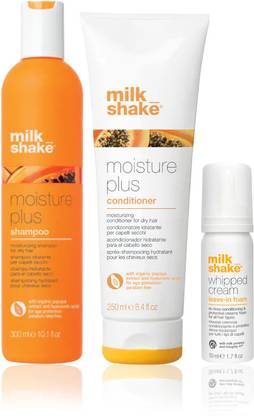Milk Shake Moisture Plus Shampoo 300ML & Conditioner 250ML With Whipped Cream 50ML With Papaya Extract