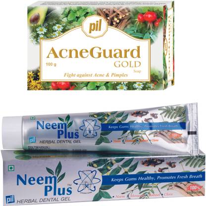 Pil Combo of Acneguard Gold Soap (100g) With Neem Plus Herbal Dental Gel (100g)