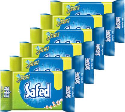 Safed Mahashakti Detergent Cake Soap 115G 5 Plus 1 Combi Wrp Detergent Bar