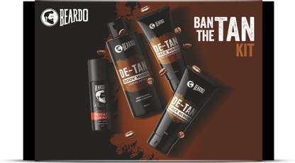 BEARDO Ban The Tan Kit| Face Wash, Body Wash & Face Scrub and Whisky Smoke Deo For Men