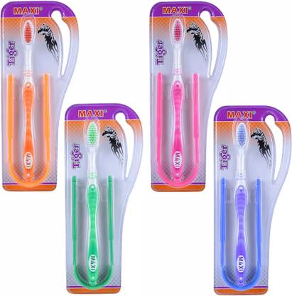 Maxi Tiger Toothbrush & Tongue Cleaner-Oral Hygiene Kit