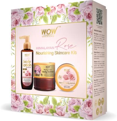WOW SKIN SCIENCE “Himalayan Rose Gift Box – Nourishing Skincare Kit For Light Hydration & Exfoliation Normal To Oily Skin ”  (3 Items in the set)