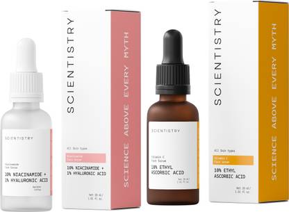 Scientistry Face Serum Combo With Niacinamide & Vitamin C | 30+30 ML