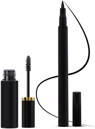 Wonholli Mascara + Black Eyeliner Combo Pack Smudge & Waterproof