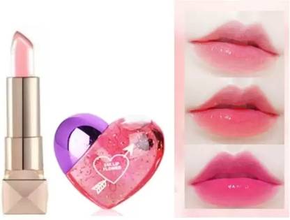 TUMR Professional Multicolour Lipstick With Heart Shape Lip Gloss