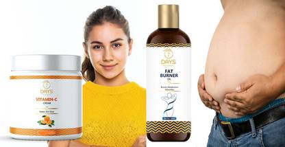 7 Days Vitamin C-Oil Free Face Cream 30Ml And Fat Burner Toner Gel 100Ml