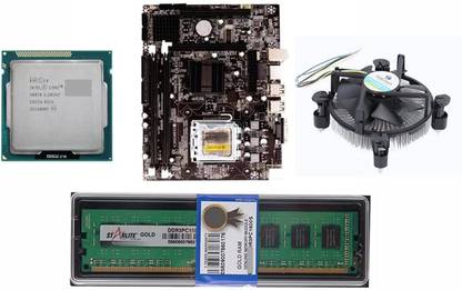 Thunderz H81 Chipset Kit (Processor i5 4590 3.3Ghz+16GB DDR3 RAM+Scuda 512gb SSD+CPU Fan) Combo Motherboard