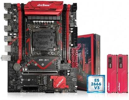 JieShuo X99 Intel Xeon 2.80Ghz V3 + 16GB RAM Combo Motherboard