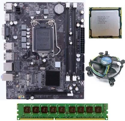 ZEBRONICS H55 mother board, i3 550 processor, 4gb ddr3 Ram, fan Combo Motherboard