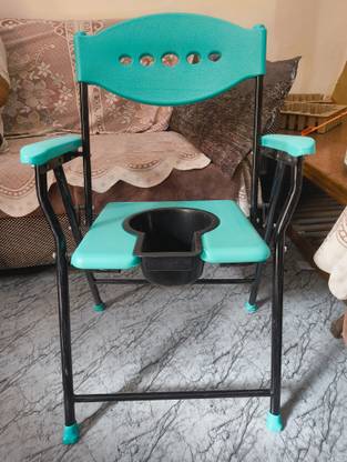 cutfine Foldable Shower Commode Chair For Toilet,Comfortable For Elderly Pregnant Women Commode Chair