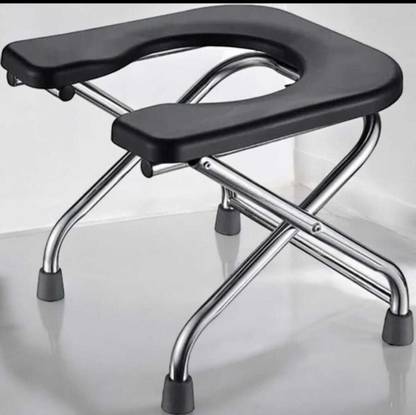 BEDICIA Constructed Stainless Steel Frame Comfortable Safe Toliet Commode Commode Chair
