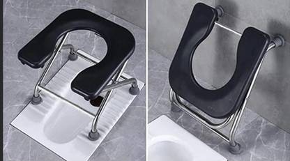 BEDICIA Folding Elderly Disabled Men and Pregnant Women Shower and Bathing Commode Chair