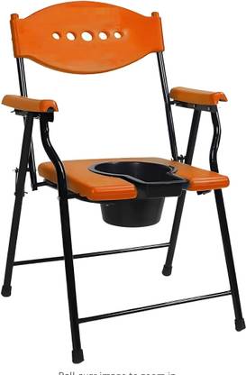 Bry Folding Commode Chair for unisex/ADULT Comfortable Safe chair Commode Shower Chair