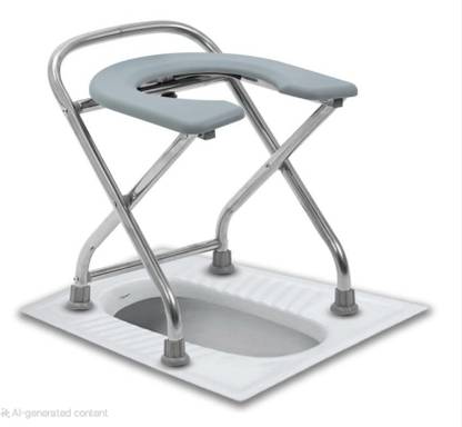 SEPBORN COMMODE STOOLE FOR BACK SUPPORT STAINLESS STEEL Commode Chair